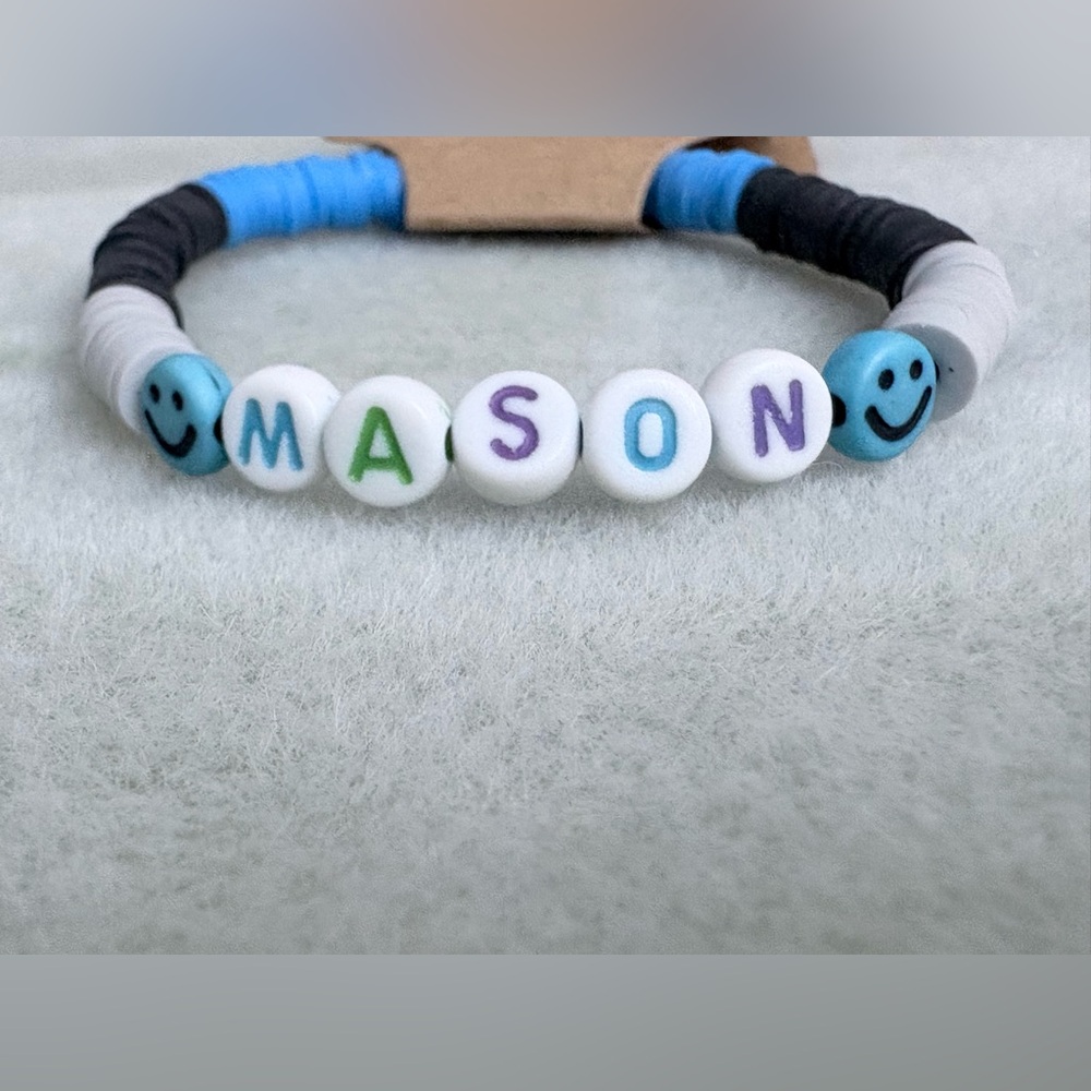MASON 7” bracelet. Can make custom names please look for our custom listing